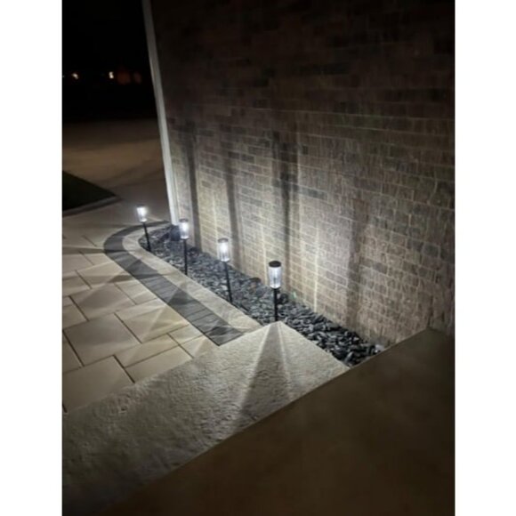 Bright Solar Pathway Lights Outdoor 8 Pack Solar Powered Lights Waterproof - Picture 1 of 3